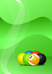 Image showing Pool balls vector