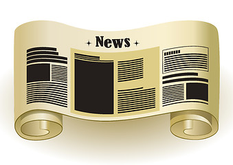 Image showing NEWS - Vintage paper scroll