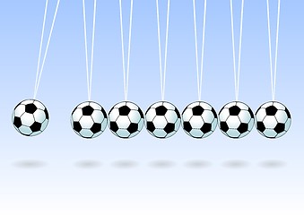 Image showing Balancing soccer ball