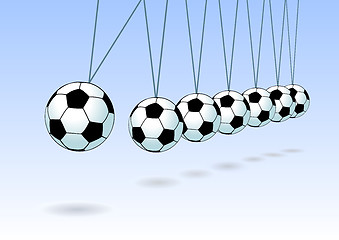 Image showing Balancing soccer ball