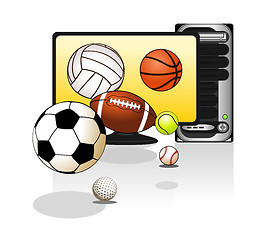 Image showing Various sports balls