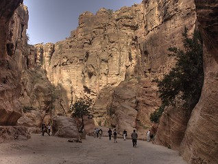 Image showing Petra ruins and mountains in Jordan