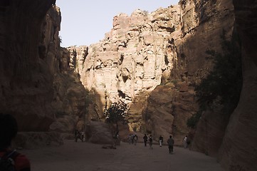 Image showing Petra ruins and mountains in Jordan