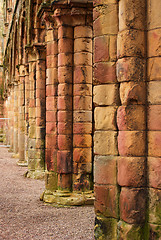 Image showing Jedburgh abbey - tourists attraction