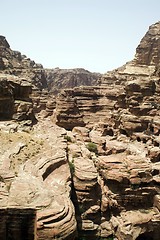 Image showing Petra ruins and mountains in Jordan