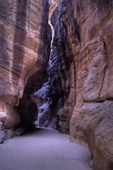 Image showing Petra ruins and mountains in Jordan