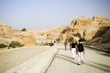 Image showing Walking though big sik in Petra