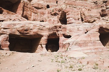 Image showing Petra ruins and mountains in Jordan