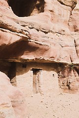 Image showing Petra ruins and mountains in Jordan