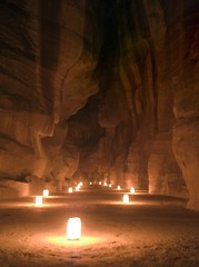 Image showing Night Petra show - amazing attraction