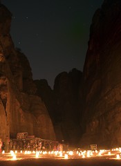 Image showing Night Petra show - amazing attraction