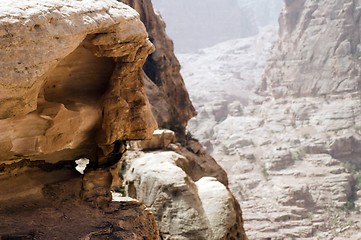 Image showing Petra ruins and mountains in Jordan