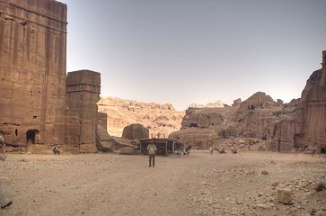 Image showing Petra ruins and mountains in Jordan