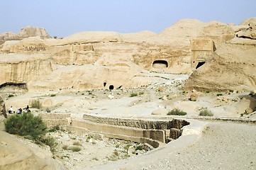 Image showing Petra ruins and mountains in Jordan