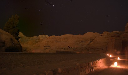 Image showing Night Petra show - amazing attraction