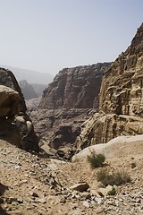 Image showing Petra ruins and mountains in Jordan