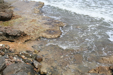 Image showing Rocks beside the Mediterranean