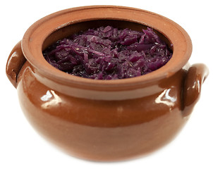 Image showing Red sauerkraut