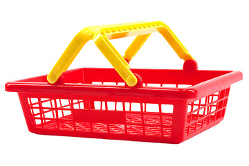 Image showing Red shopping basket