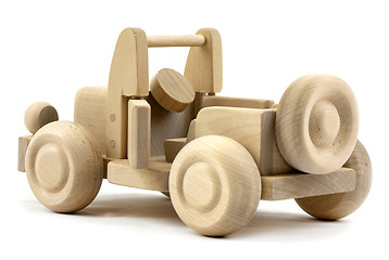 Image showing Wooden jeep