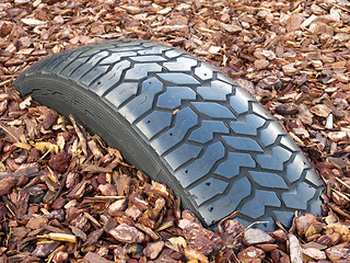 Image showing Buried tire