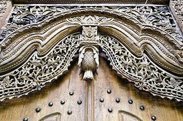 Image showing Heavy Wooden Door