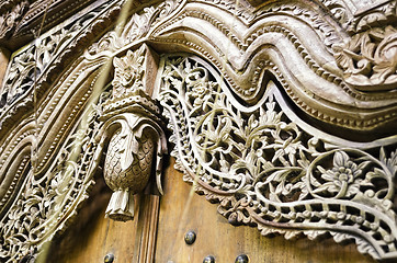 Image showing Heavy Wooden Door