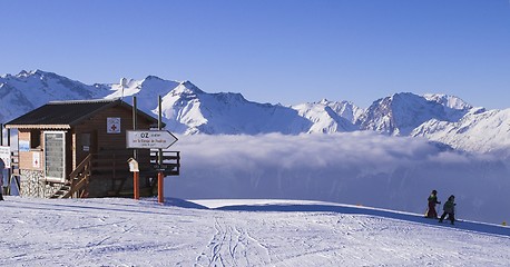 Image showing Ski vacation in Alpes