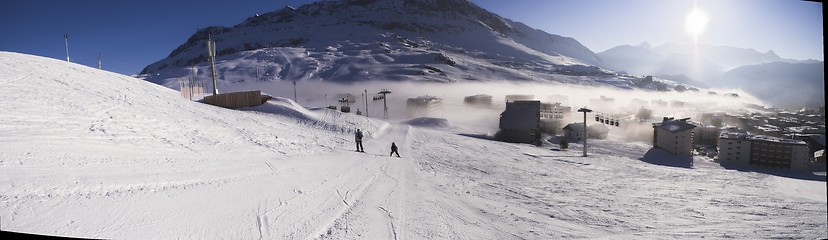 Image showing Panorama - Ski vacation in Alpes