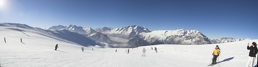 Image showing Panorama - Ski vacation in Alpes