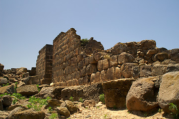 Image showing Galilee landscape - old crusaiders castle