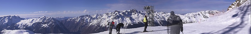 Image showing Panorama - Ski vacation in Alpes