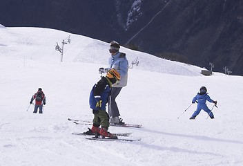 Image showing Child Ski vacation in Alpes