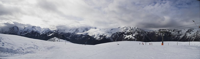 Image showing Panorama - Ski vacation in Alpes