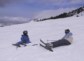 Image showing Child Ski vacation in Alpes