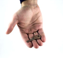 Image showing Hand with a key