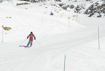 Image showing Skiing in Alpes