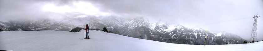 Image showing Panorama - Ski vacation in Alpes