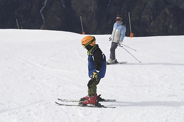 Image showing Child Ski vacation in Alpes