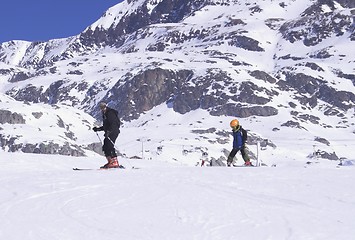 Image showing Child Ski vacation in Alpes