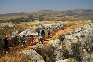 Image showing Galilee landscape - hike with children