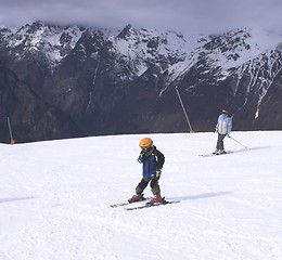 Image showing Child Ski vacation in Alpes