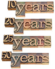 Image showing anniversary - 10, 20 ,25, 50 years