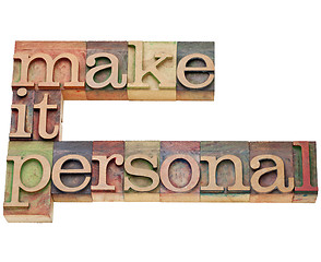 Image showing make it personal motivation