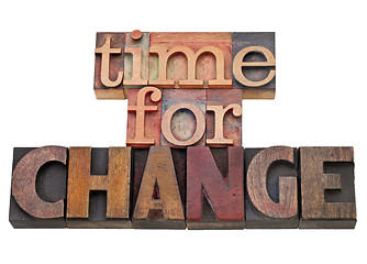 Image showing time for change