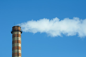 Image showing Industrial smoking chimney