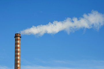 Image showing Industrial smoking chimney