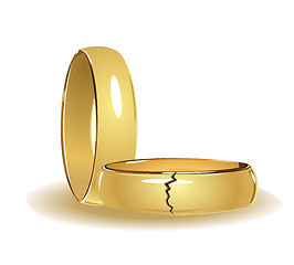Image showing Broken wedding rings