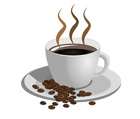 Image showing Coffee cup on white background