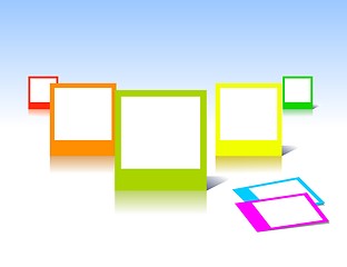 Image showing Colorful photo frames in vector art